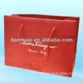 Rectangle printed red paper shopping bag